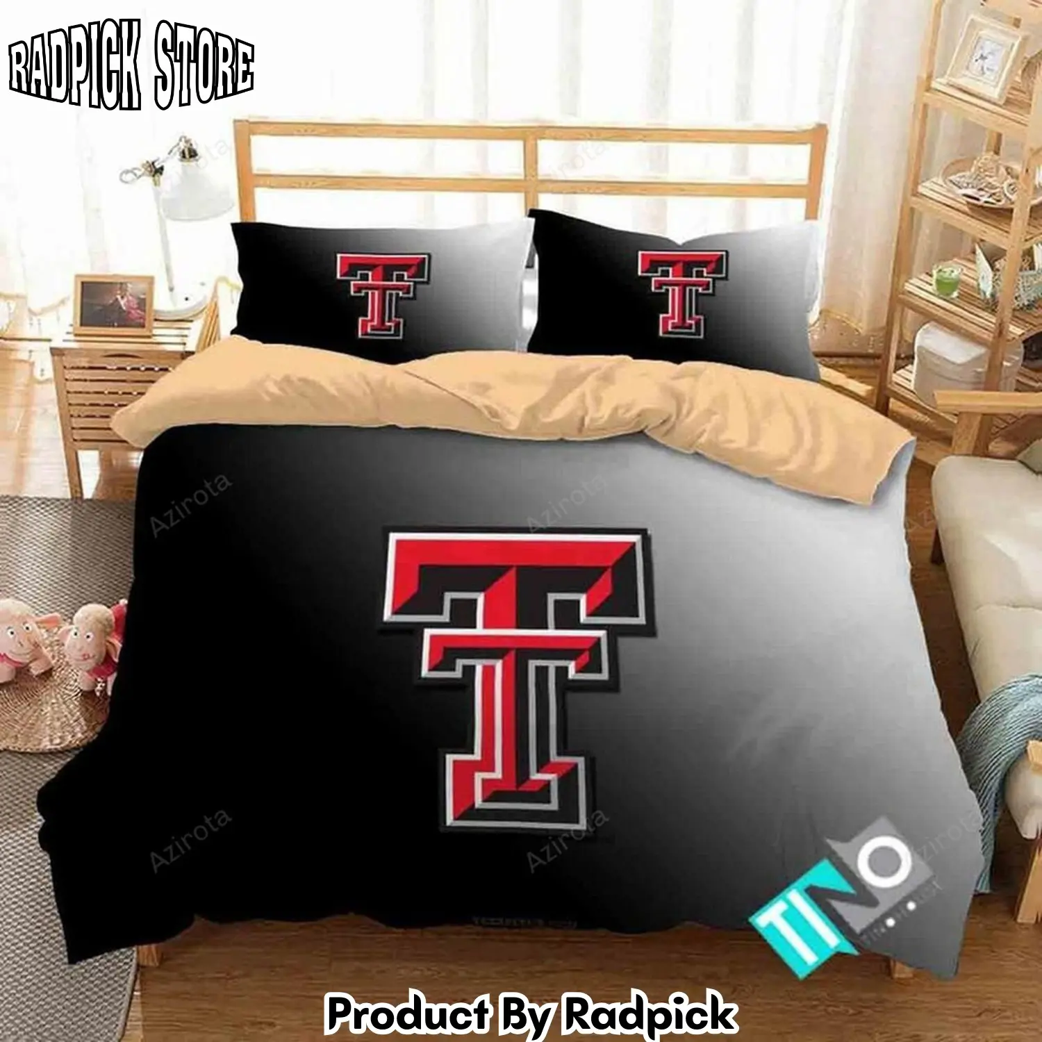 Radpick texas tech red raiders 1 logo n 3d personalizedcustomized bedding sets duvet cover bedroom set bedset rp3271452